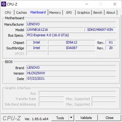 Lenovo ThinkBook 13x G1 - CPUz