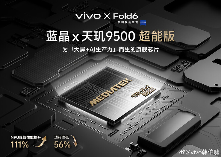 A Vivo megerősítette, hogy a hamarosan megjelenő összecsukható készülékében a Dimensity 9500 Super Edition processzor fogja biztosítani a teljesítményt.