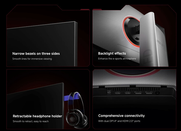 Az új mini LED-es játékmonitor G Pro 27Qi újratervezett állvánnyal is rendelkezik. (Kép forrása: Xiaomi)