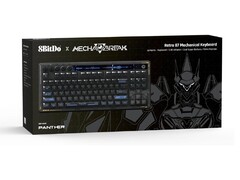 A 8BitDo Retro 87 mechanikus billentyűzet Mecha Break Edition kiskereskedelmi doboza. (Kép forrása: 8BitDo)