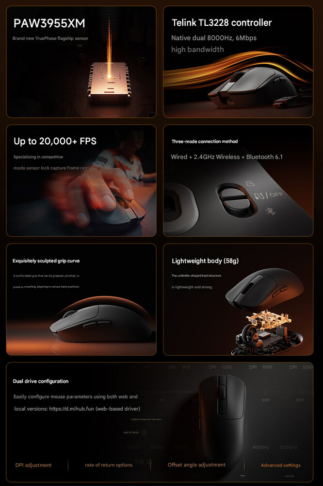 A Xiaomi Gaming Mouse 2 legfontosabb jellemzői (gépi fordítás)