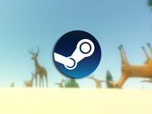 Játékbeli képernyőkép, amelyre a Steam logó van ráhelyezve.