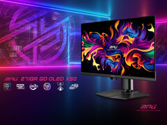 Az MPG 271QR QD-OLED X50 az egyik a számos 500 Hz-es játékmonitor közül. (Kép forrása: MSI)
