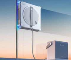 Az Ecovacs Winbot W2S Omni (képünkön) új ablaktisztító robotjának energiaellátását egy 4500 mAh-s akkumulátor biztosítja. (Kép forrása: Ecovacs sajtóközleménye)