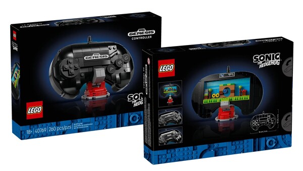 A Lego Sonic the Hedgehog Sega Genesis kontroller kétféleképpen jeleníthető meg. (Kép forrása: Lego)