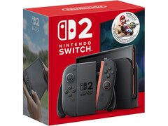 A Nintendo Switch 2 amerikai dobozos csomagolásának promóciós képe fehér háttér előtt. (Kép forrása: Nintendo)