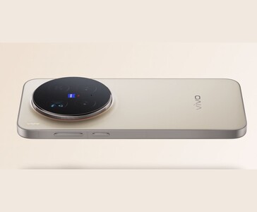 A Vivo X300 hátulnézetből, kiemelve a kör alakú Zeiss hármas kamera modult (Kép forrása: Vivo)