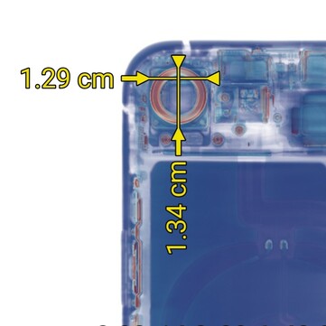 Az iPhone 16e fő kameramoduljának mérete