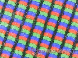 A matt bevonattal ellátott RGB-alképpontok kissé szemcsésnek tűnnek