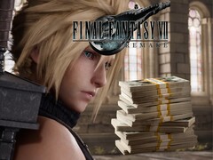 Final Fantasy 7 Remake banner, melyen Cloud és egy halom pénz látható (Kép forrása: screenshot, Nintendo YouTube, szerkesztve)