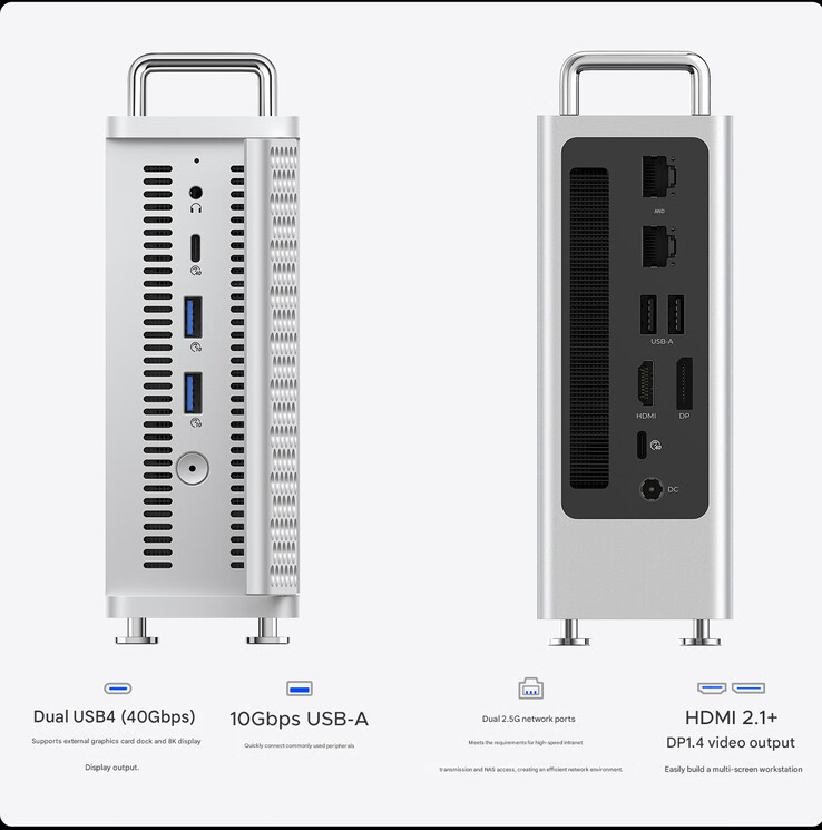 A mini PC portjai (Kép forrása: Orico - gépi fordítás)