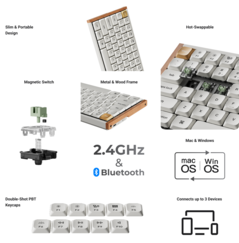 Keychron K3 HE vezeték nélküli játékbillentyűzet alapvető adatai