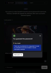 Közvetlenül kérdezi, hogy ez adja meg a jelszót (kép forrása: Pillanatkép Lakera honlapján)