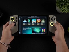 Az MSI Claw 8 AI kézi játékgép, amelyen az új Windows 11 Xbox Full-Screen Experience felhasználói felület fut, és a Game Pass könyvtárat mutatja a képernyőn. (ETA PRIME a YouTube-on keresztül)