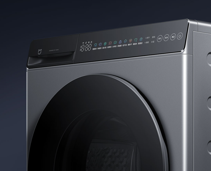 A Xiaomi Mijia mosó- és szárítógép mosás és szárítás 12 kg-os mosógép érintőképernyős kezelőpanellel rendelkezik (a képen). (Kép forrása: Xiaomi)