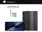 A képen látható okostelefon az Xperia 1 VII, nem pedig az Xperia 1 VIII.