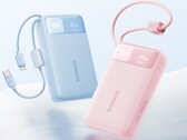 A Baseus EnerFill FC11 powerbank kék és rózsaszín színben.