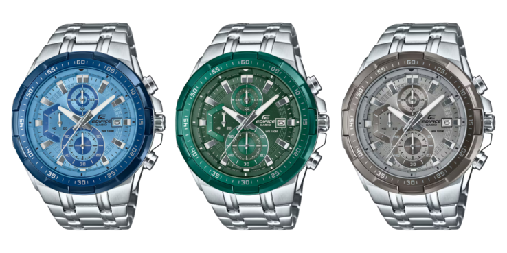 Balról jobbra: Casio Edifice EFR-539D-2AV, EFR-539D-3AV és EFR-539D-8AV. (Kép forrása: Casio, szerkesztés)