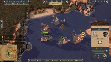 A Republic of Pirates című játékban egy tengeri csatát ábrázoló kép.
