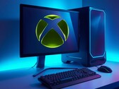 Az Xbox logó megjelenítése egy játékra szánt PC-monitoron