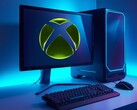 Az Xbox logó megjelenítése egy játékra szánt PC-monitoron