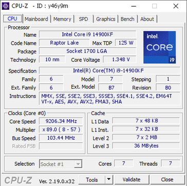 CPU-Z képernyőkép a rekordot jelentő frekvenciáról