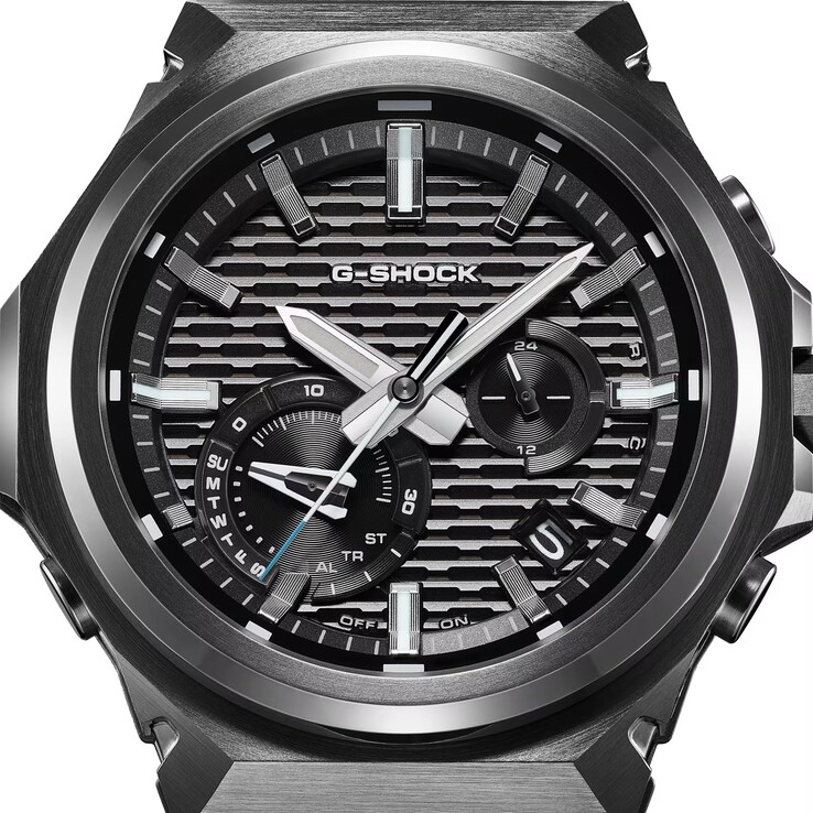 A GST-B1000BD-1A a sötét rozsdamentes acél külsőt a G-Shock masszív tokszerkezetével ötvözi.