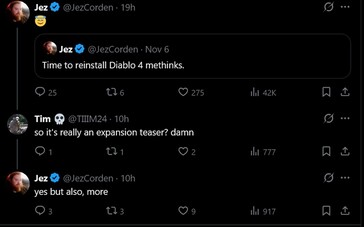 Jez Corden válasza a The Game Awards szobrászati tease #2-re (Kép forrása: screenshot, Jez Corden X account)