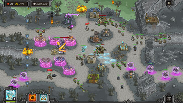 A képen: Játékmenet-képernyőkép a Kingdom Rush - Tower Defense játékból.