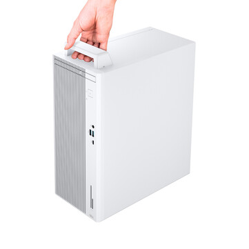 Az Asus V500 opcionális fogantyúval rendelkezik. (Kép forrása: Asus)