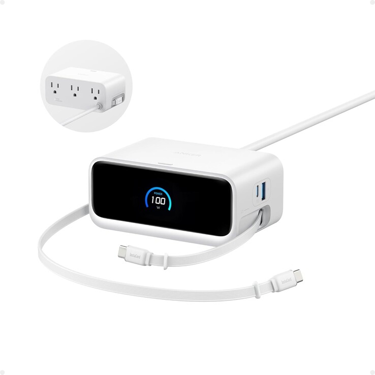 Az Anker Nano töltőállomás (7 az 1-ben, 100W) fehér színben (Kép forrása: Anker)