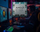 AMD Ryzen 7 9800X3D CPU egy internetkávézóban (Kép forrása: AMD, szerkesztés)