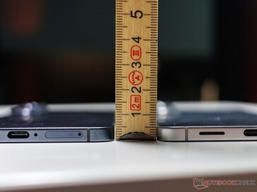 Galaxy S25 élvastagság (kép forrása: Notebookcheck)