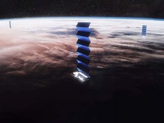 A Starlink műholdak művészi lenyomata. (Kép forrása: SpaceX)