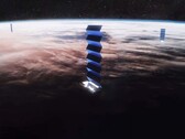 A Starlink műholdak művészi lenyomata. (Kép forrása: SpaceX)
