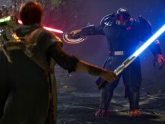 Egy kép a Star Wars Jedi játékból: Fallen Order című képen Cal Kestis és egy ellenség látható. (Kép forrása: Steam)