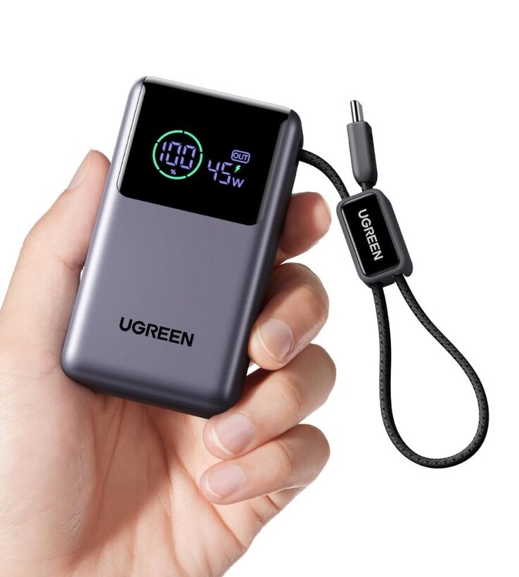 Az Ugreen Nexode Pro Power Bank (10,000mAh, 45W, beépített kábel)