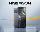 A Minisforum MS-02 Ultra elölről. (Kép forrása: Minisforum - szerkesztve)