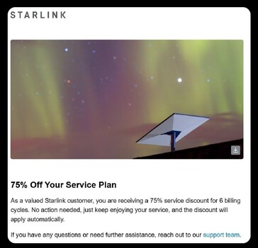 Kanadában a Starlink szolgáltatási díjkedvezmény elérheti a 75%-ot. (kép forrása: Jeff Evely/X)