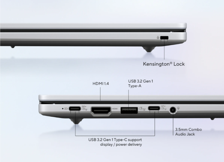 Az Asus Chromebook CX15 csatlakozói