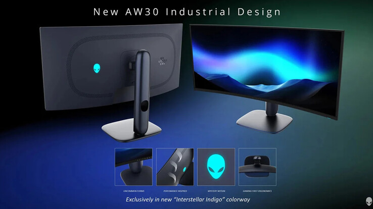 Az Alienware AW3425DW a Dell új AW30-as "ipari formatervezésének" korai példája. (Kép forrása: Dell)