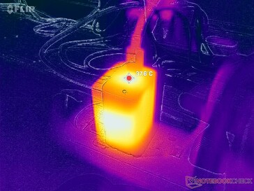 Az AC-adapter hőmérséklete meghaladja a 38 °C-ot, ha nagy terhelés mellett működik