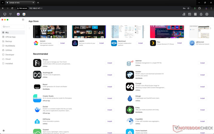 App store a ZettOS-en