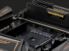 Corsair Vengeance RAM egy alaplapon. (Kép forrása: Corsair)
