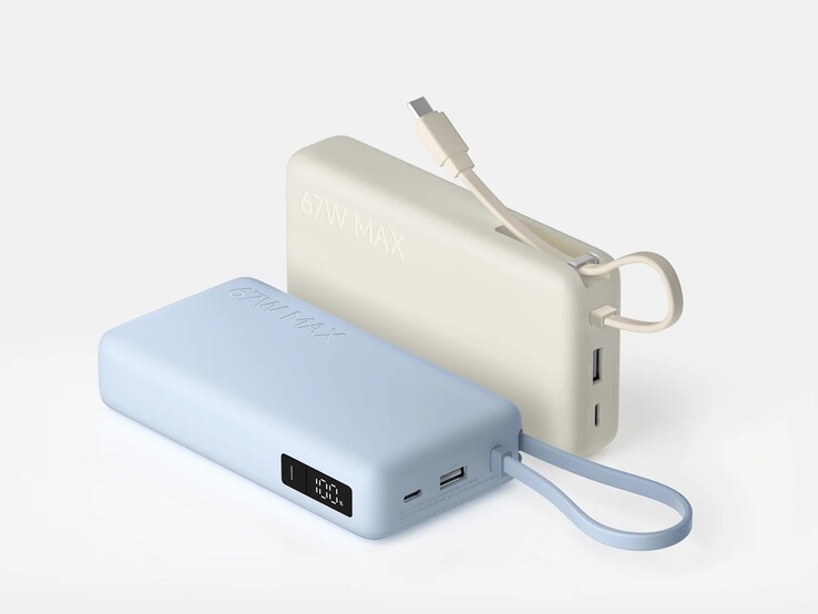 A Xiaomi 67W Power Bank 20000 (integrált kábel). (Kép forrása: Xiaomi)