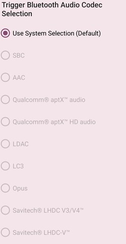 Bluetooth audio codecek