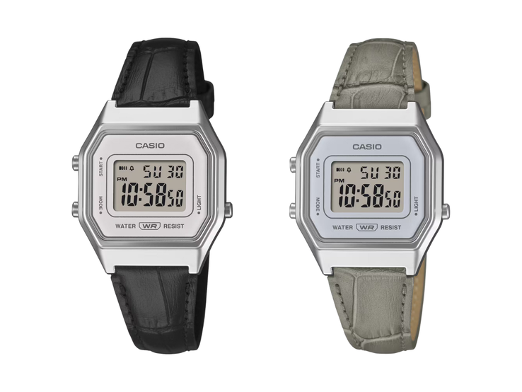 A Casio LA680WEL-1 (balra) és LA680WEL-8A2 (jobbra) órák. (Kép forrása: Casio)