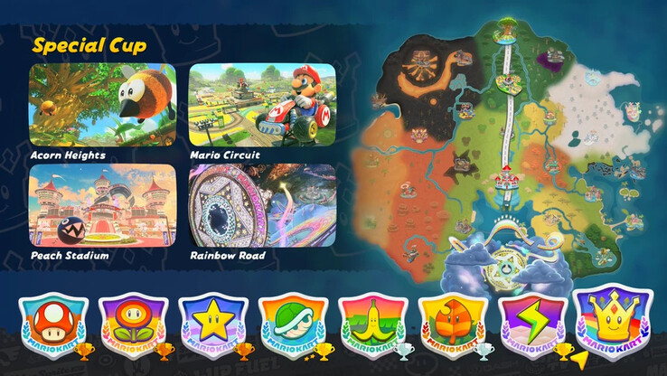 A Mario Kart Worlds nyolcadik kupája. (Kép forrása: Nintendo)