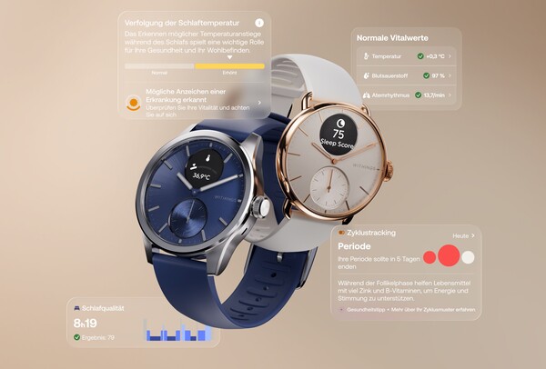 A Withings ScanWatch 2 frissített operációs rendszerrel rendelkezik, amely új funkciókat hoz. (Kép forrása: Withings)