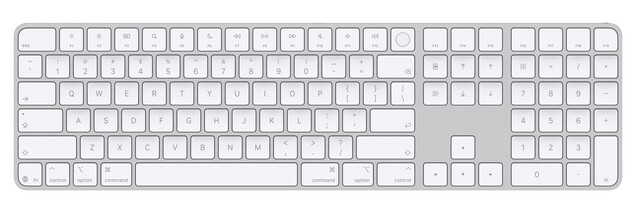 Az Apple új, numerikus billentyűzettel ellátott Magic Keyboardja egyes billentyűknél a szöveges feliratokat ikonokkal helyettesíti.